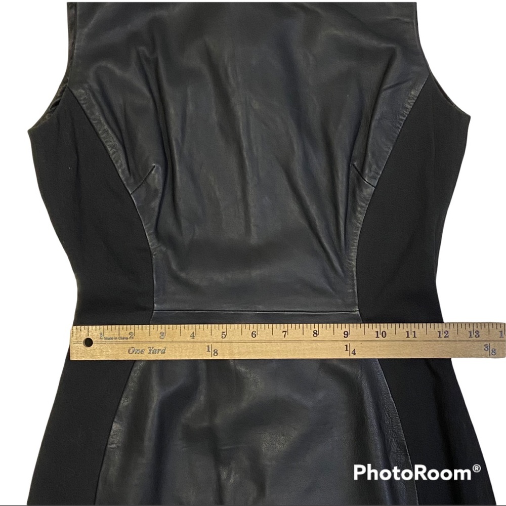 French Connection NWT Genuine Leather Block Dress Size 4 - Picture 7 of 15
